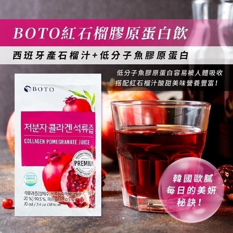 【最新效期】韓國 BOTO 石榴汁 膠原蛋白飲 紅石榴汁 桔梗 水梨汁 蘋果汁 櫻桃汁 紅石榴 紅石榴覆盆子汁-細節圖7