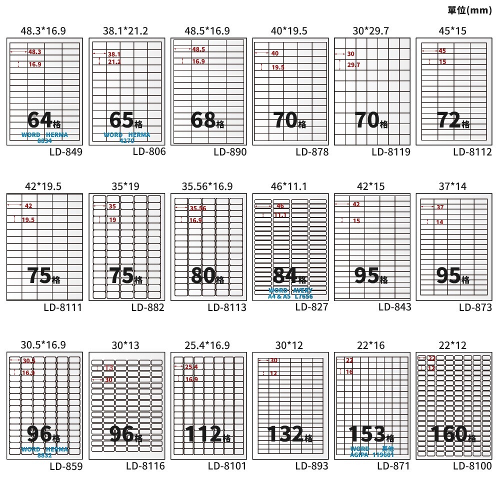 A4三用電腦標籤貼紙 白色 W 105張/盒-細節圖9
