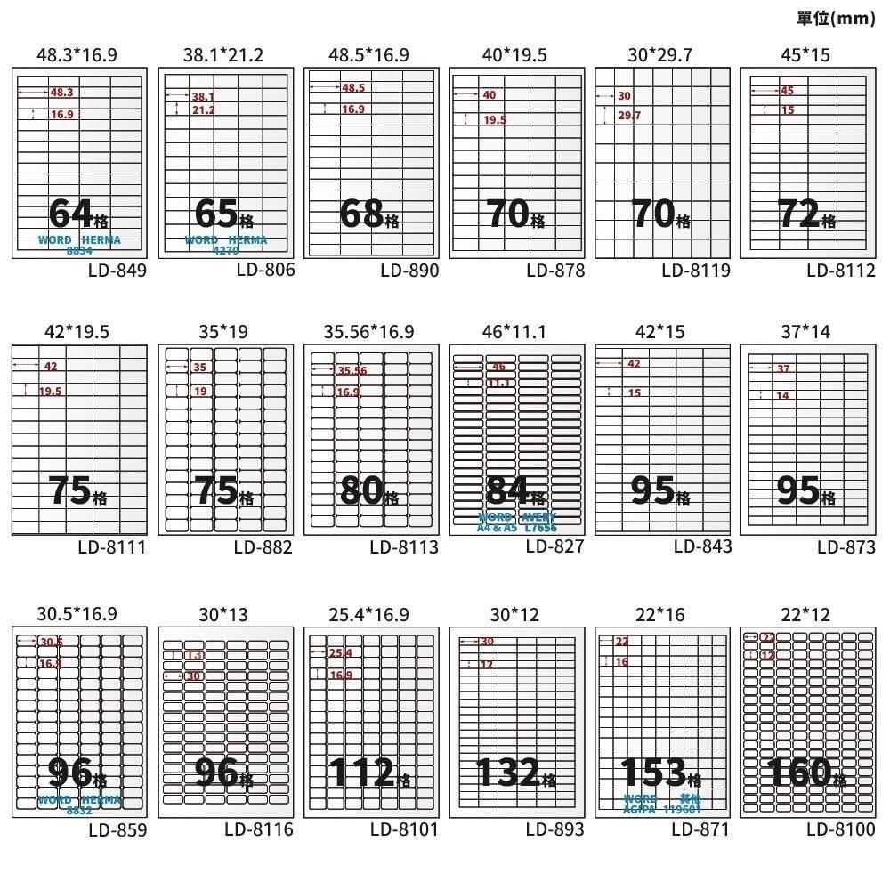 A4三用電腦標籤貼紙 白色 W 1000張/箱-細節圖10