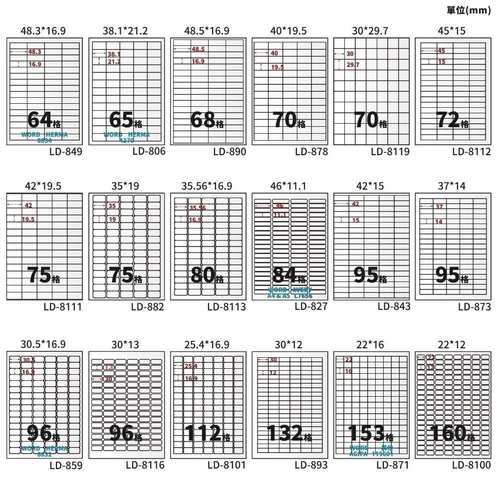 A4三用電腦標籤貼紙 粉色 R 1000張/箱-細節圖10