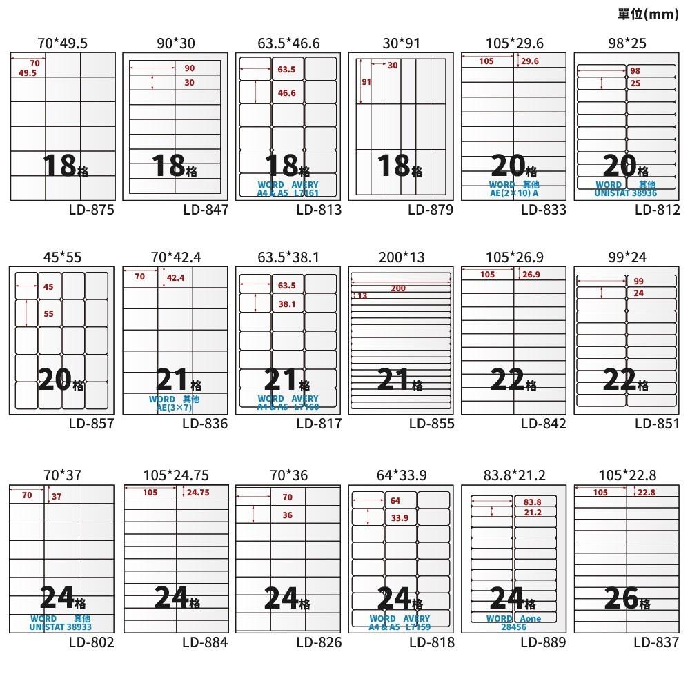 A4三用電腦標籤貼紙 淺綠色 G 1000張/箱-細節圖7