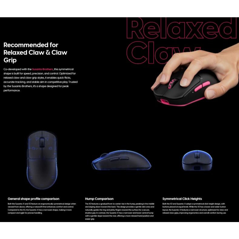 淺規則 台灣代理貨 Pulsar Pro Series Susanto-X 無線滑鼠黑色-細節圖6