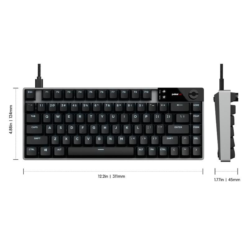 淺規則 台灣代理貨 Pulsar eS HE 70 磁軸鍵盤 ANSI 黑色 英文 電競鍵盤 磁力軸 PBT 鋁合金-細節圖2