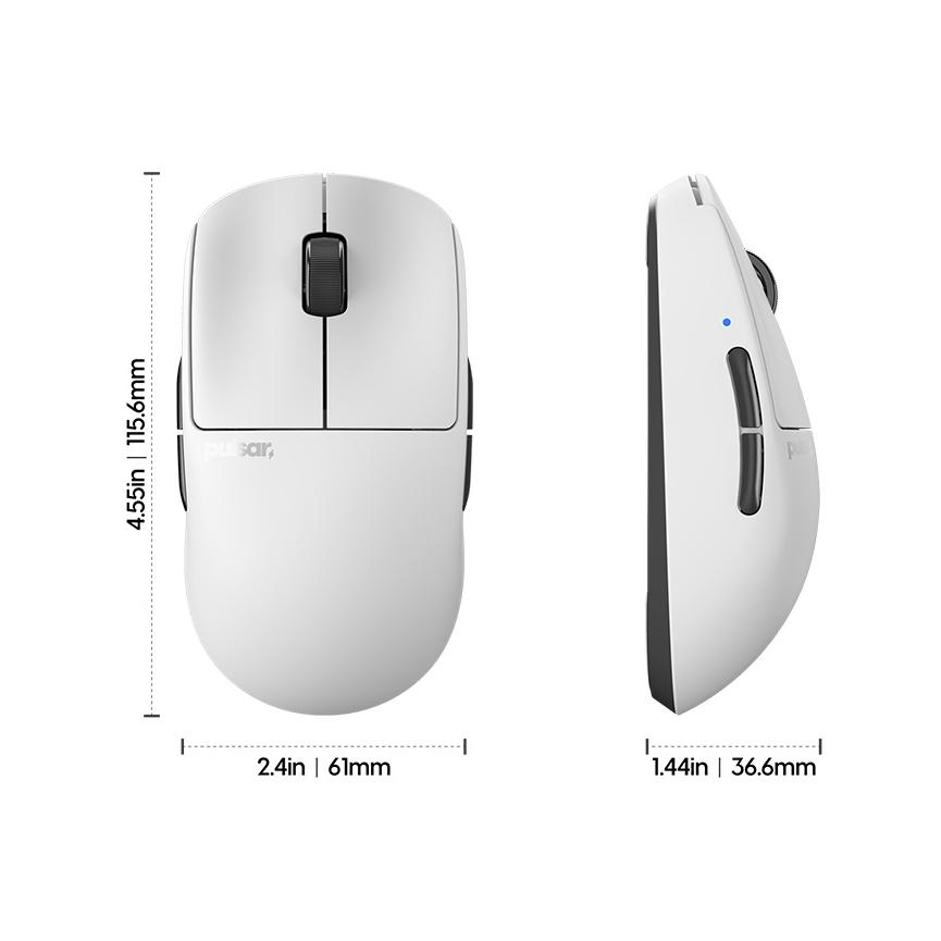 淺規則 Pulsar X2 A Mini Wireless 無線滑鼠 黑白色 X2AMini 電競滑鼠 無線電競滑鼠-細節圖2