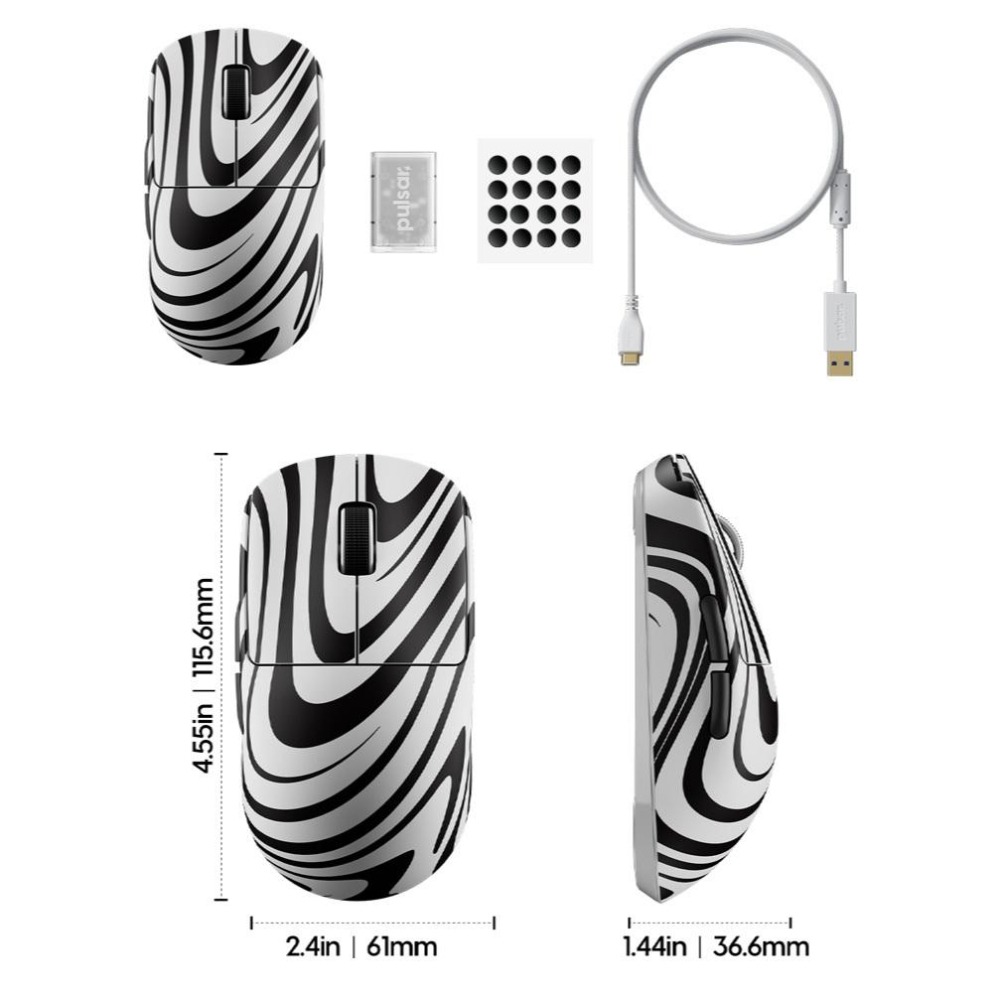 淺規則 台灣代理貨 Pulsar X2 CrazyLight Boardzy 聯名款 無線滑鼠 X2CL (Size1)-細節圖3