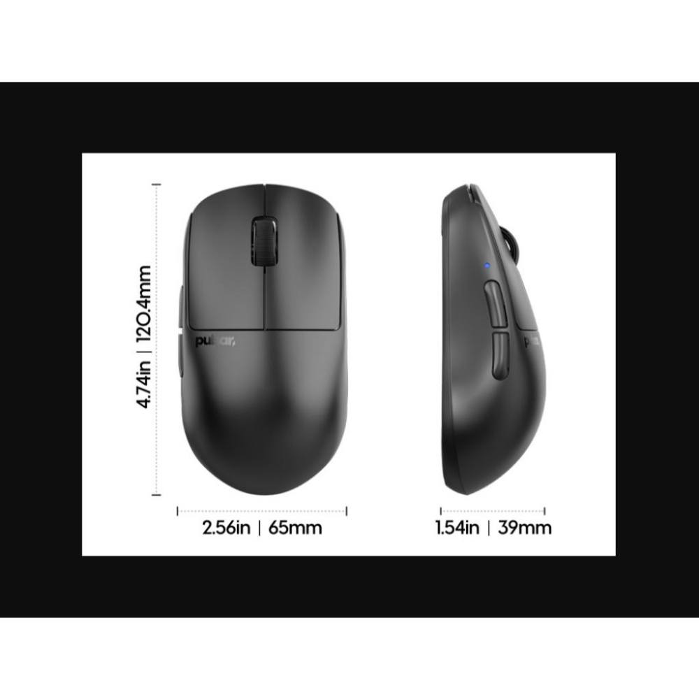 淺規則 Pulsar X2H V3 Wireless (Size2) 無線滑鼠 黑色白色 X2HV3 電競滑鼠 對稱設計-細節圖5
