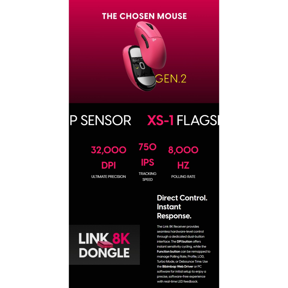 Pulsar ZywOo Gen.2 聯名款無線滑鼠 粉紅色(Size1/Size2)-細節圖6