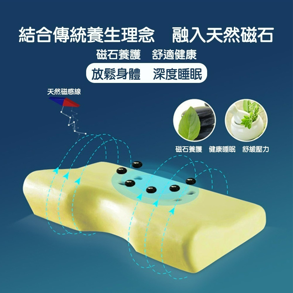 【QIDINA】新款舒壓竹炭蝶型磁石枕芯 / 枕頭 涼感枕頭 護頸枕 水洗枕 枕芯 低枕-細節圖2
