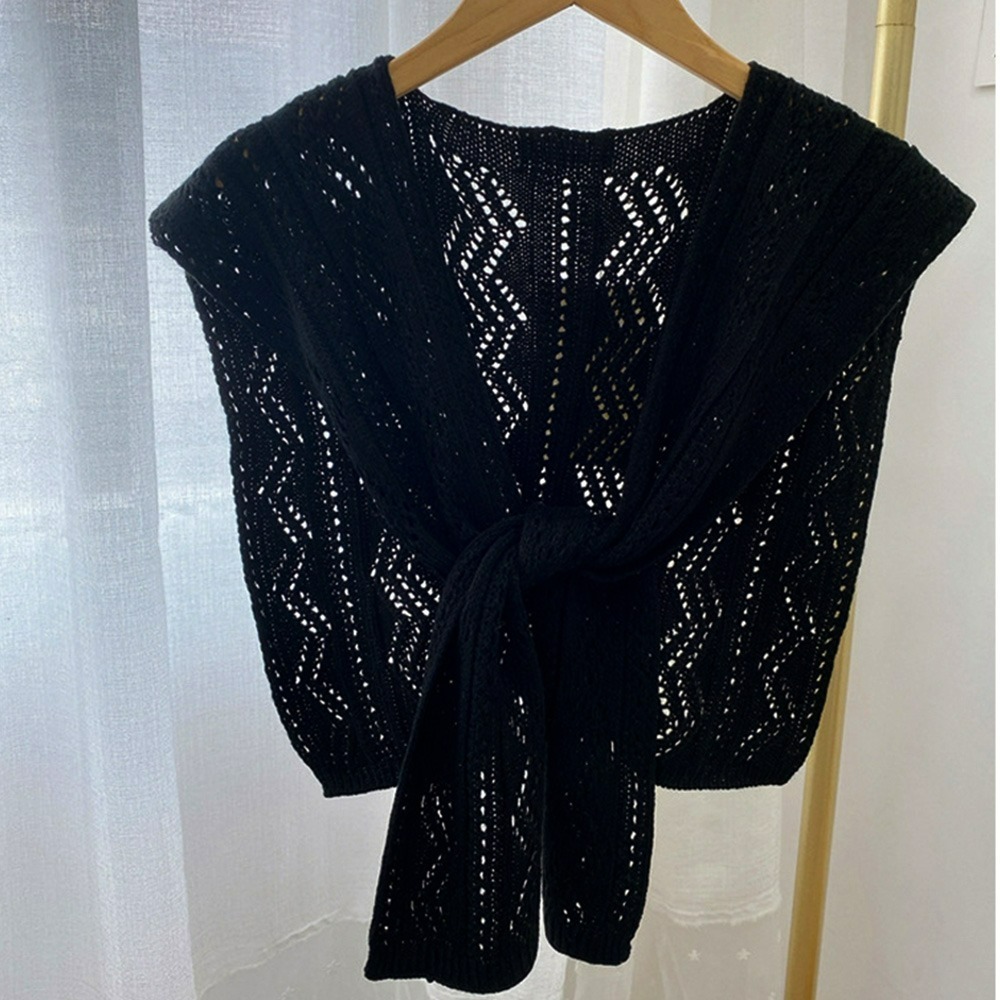 【QIDINA】百搭層次感搭配圍巾披肩-B / 圍巾女 圍巾披肩 披風斗篷 針織圍巾 披肩外套 披肩斗篷 針織披肩-細節圖7