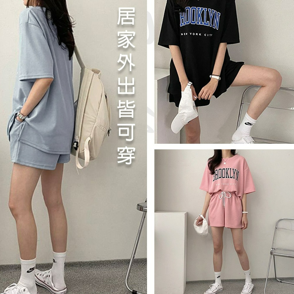 【QIDINA】好質感免搭配外出居家短袖短褲 休閒套裝-A / 居家服 套裝 休閒衣 棉質套裝 運動套裝 運動衣 睡衣-細節圖6