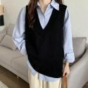 【QIDINA】秋冬質感柔軟針織百搭背心-A / 毛衣背心 外搭背心 無袖背心 背心女 針織背心 馬甲背心 保暖背心-規格圖10