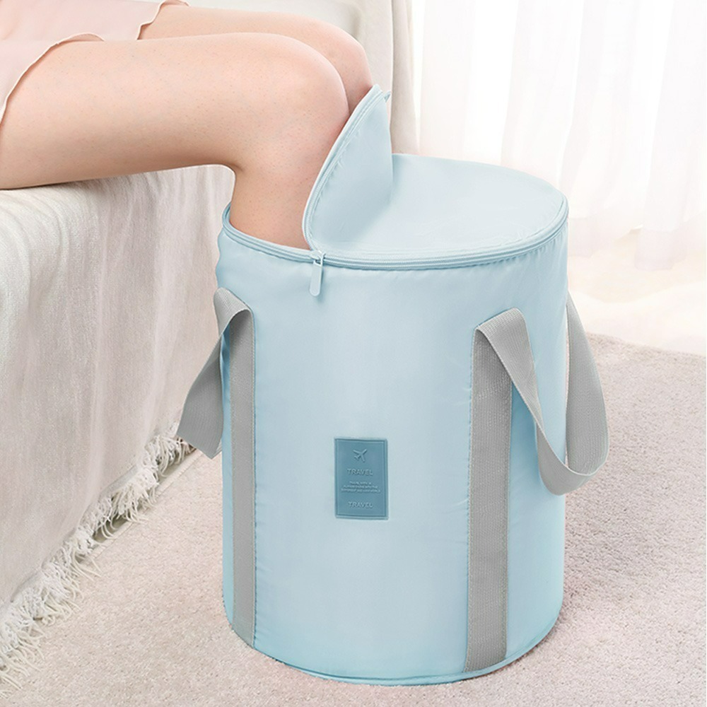 【QIDINA】升級款封口5層保溫加倍旅行折疊泡腳桶袋-A / 折疊泡腳桶 泡腳桶摺疊 泡腳袋 泡腳桶摺疊 暖宮 暖腳-細節圖6
