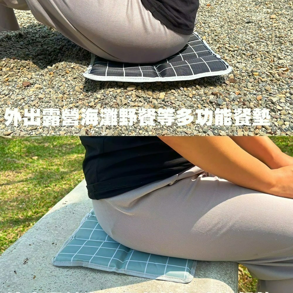 【QIDINA】隨身摺疊野餐露營隔髒坐墊-B / 野餐墊 露營椅 外出 登山野餐 防潮墊 戶外坐墊 海灘墊-細節圖5