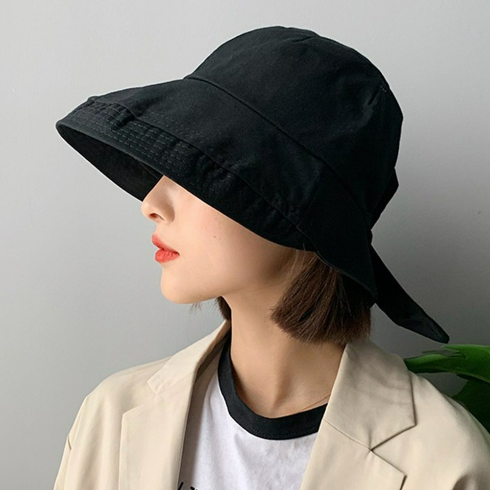 【QIDINA】韓版網紅遮臉蝴蝶結防曬小臉帽 漁夫帽-A / 遮陽 防曬帽 遮陽帽 日系帽 帽子 抗紫外線-細節圖4