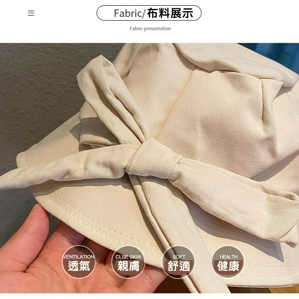 【QIDINA】韓版網紅遮臉蝴蝶結防曬小臉帽 漁夫帽-A / 遮陽 防曬帽 遮陽帽 日系帽 帽子 抗紫外線-細節圖2
