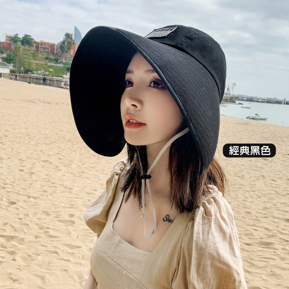 【QIDINA】韓版時尚網紅遮臉防曬遮陽帽-C / 日系帽 帽子 抗紫外線 網紅帽 抗紫外線-細節圖3