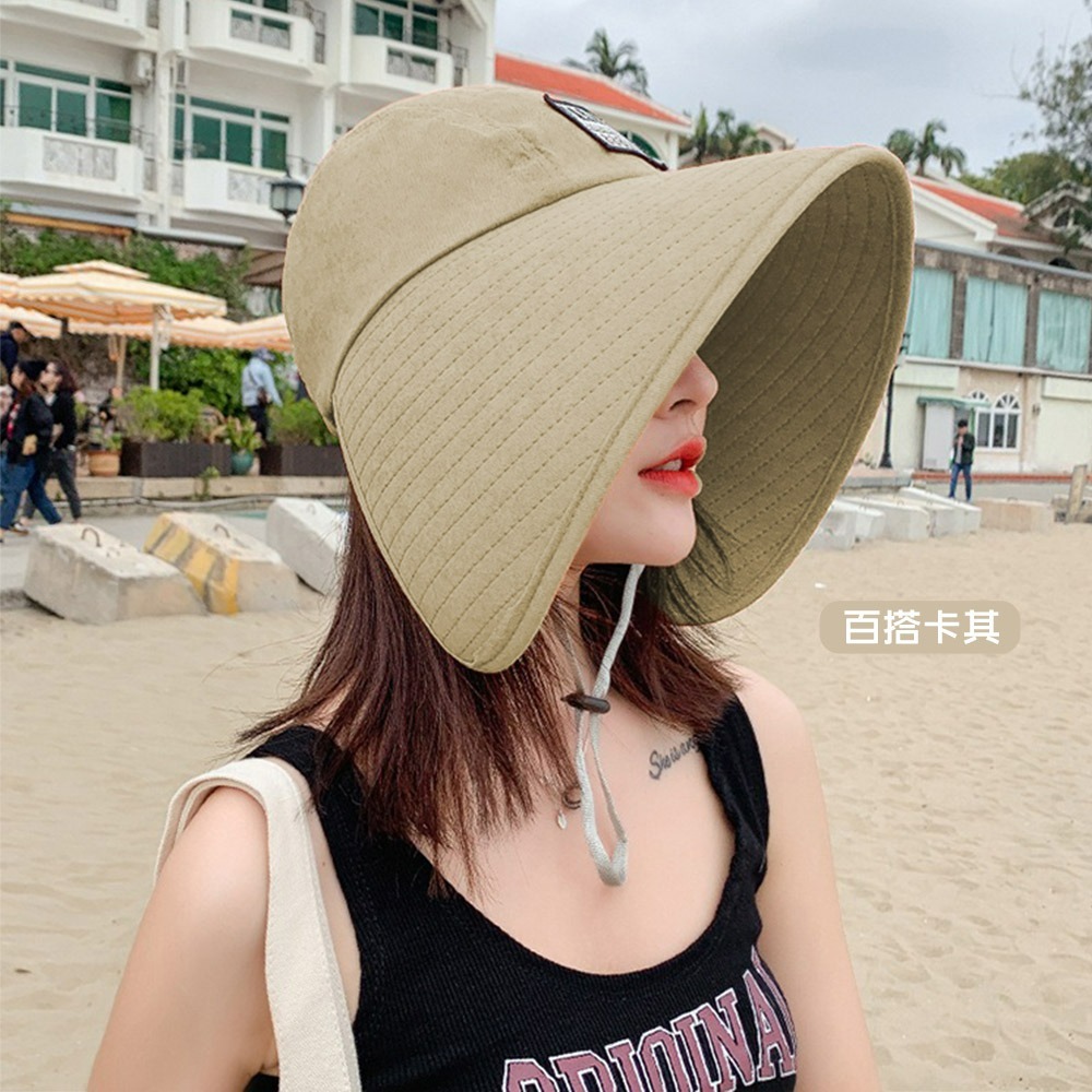 【QIDINA】韓版時尚網紅遮臉防曬遮陽帽-C / 日系帽 帽子 抗紫外線 網紅帽 抗紫外線-細節圖4