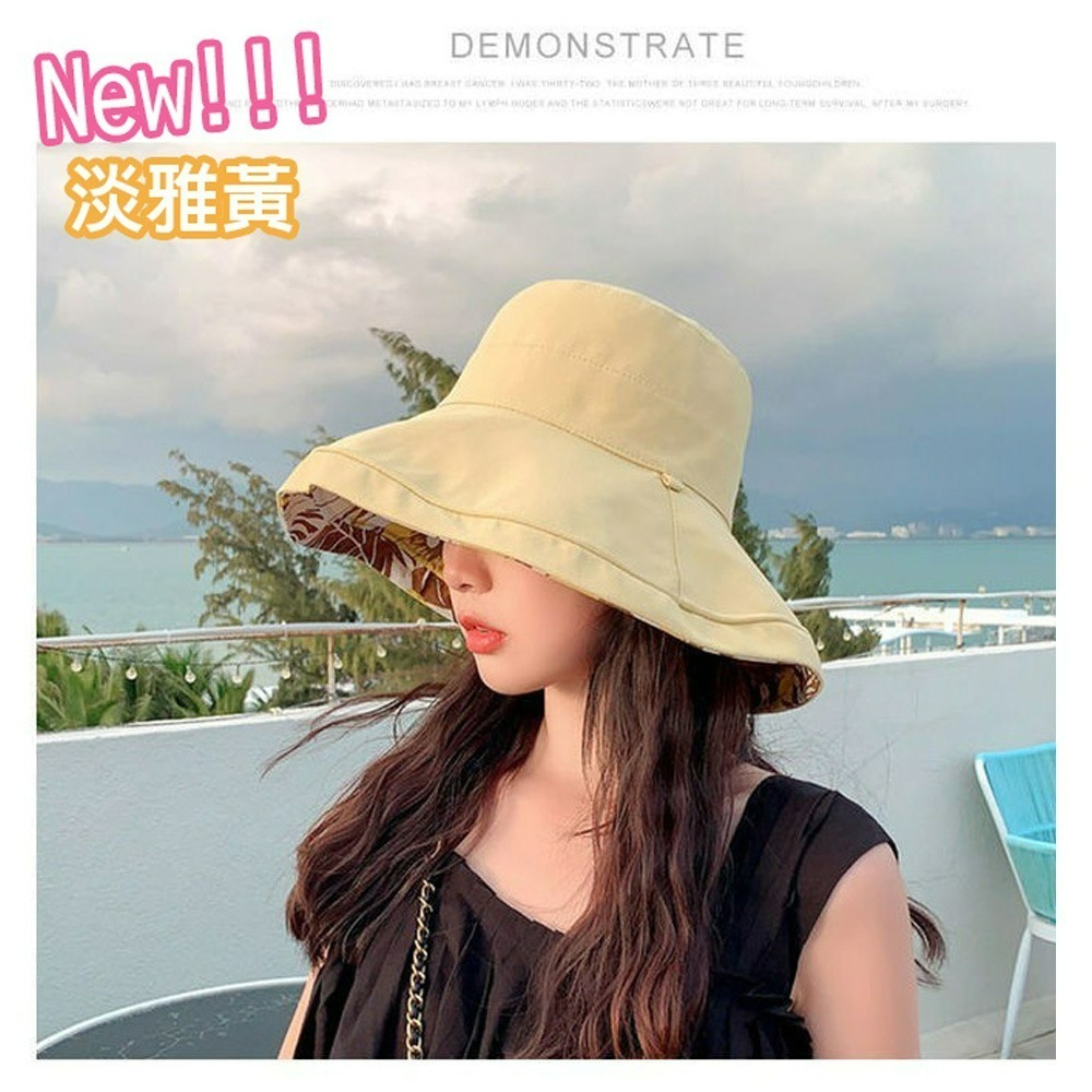 【QIDINA】時尚百搭雙面大帽簷漁夫帽-1HL / 遮陽帽 防曬帽 漁夫帽 帽子女 鴨舌漁夫帽 大帽簷 小臉帽-細節圖7