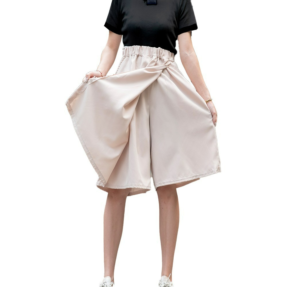 【QIDINA】韓版熱銷輕薄舒適闊腿褲裙-D / 闊腿褲 休閒褲 長褲女 七分褲 裙子 休閒褲 瑜珈-規格圖6