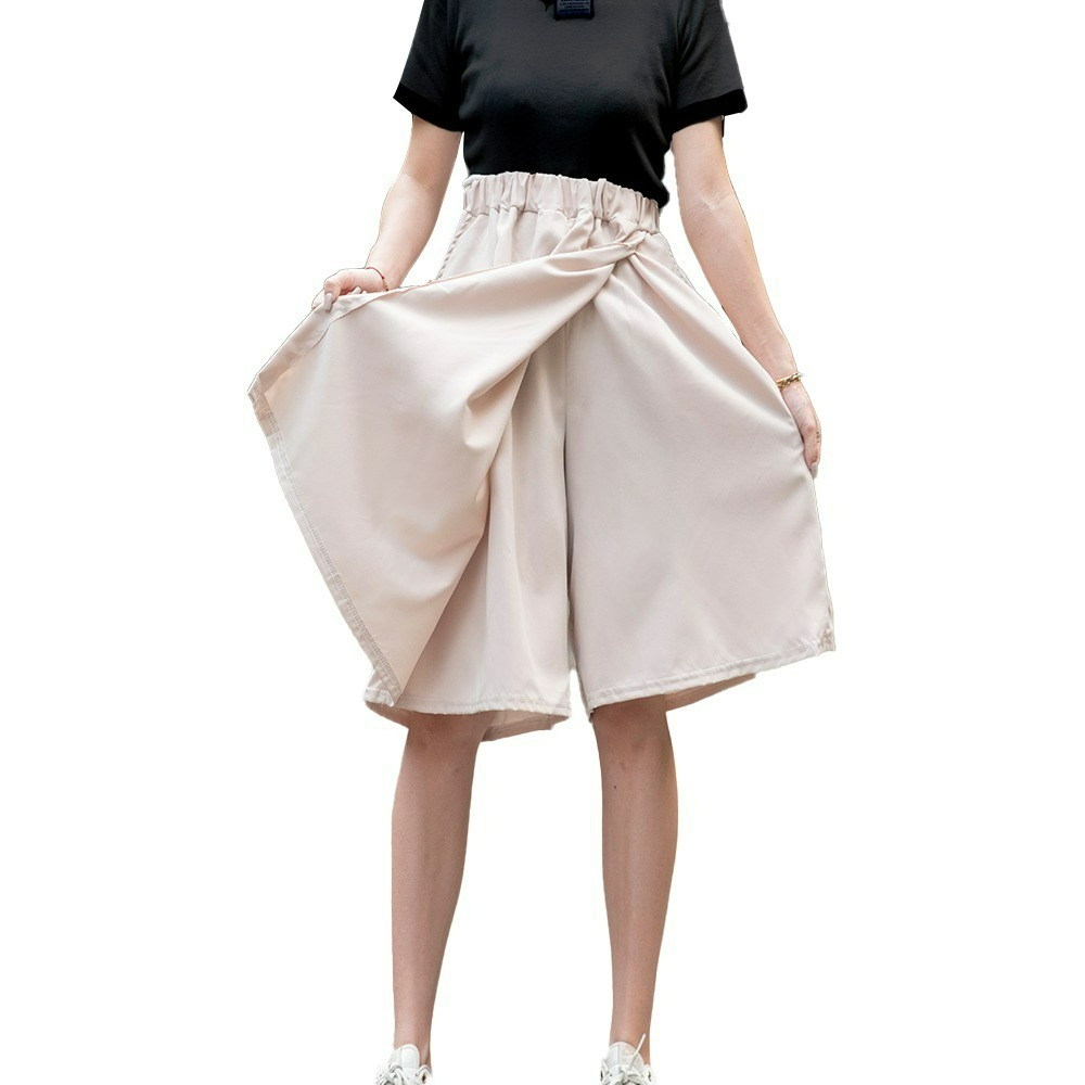 【QIDINA】韓版熱銷輕薄舒適闊腿褲裙-D / 闊腿褲 休閒褲 長褲女 七分褲 裙子 休閒褲 瑜珈-規格圖6