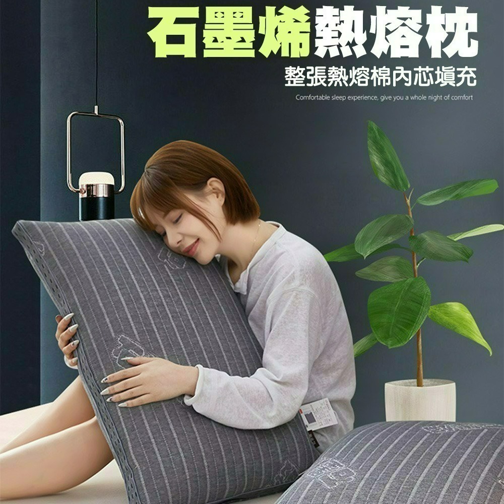 【QIDINA】可水洗石墨烯舒壓好好眠枕-B / 枕頭 睡眠枕 石墨烯枕 枕芯 按摩枕-細節圖2