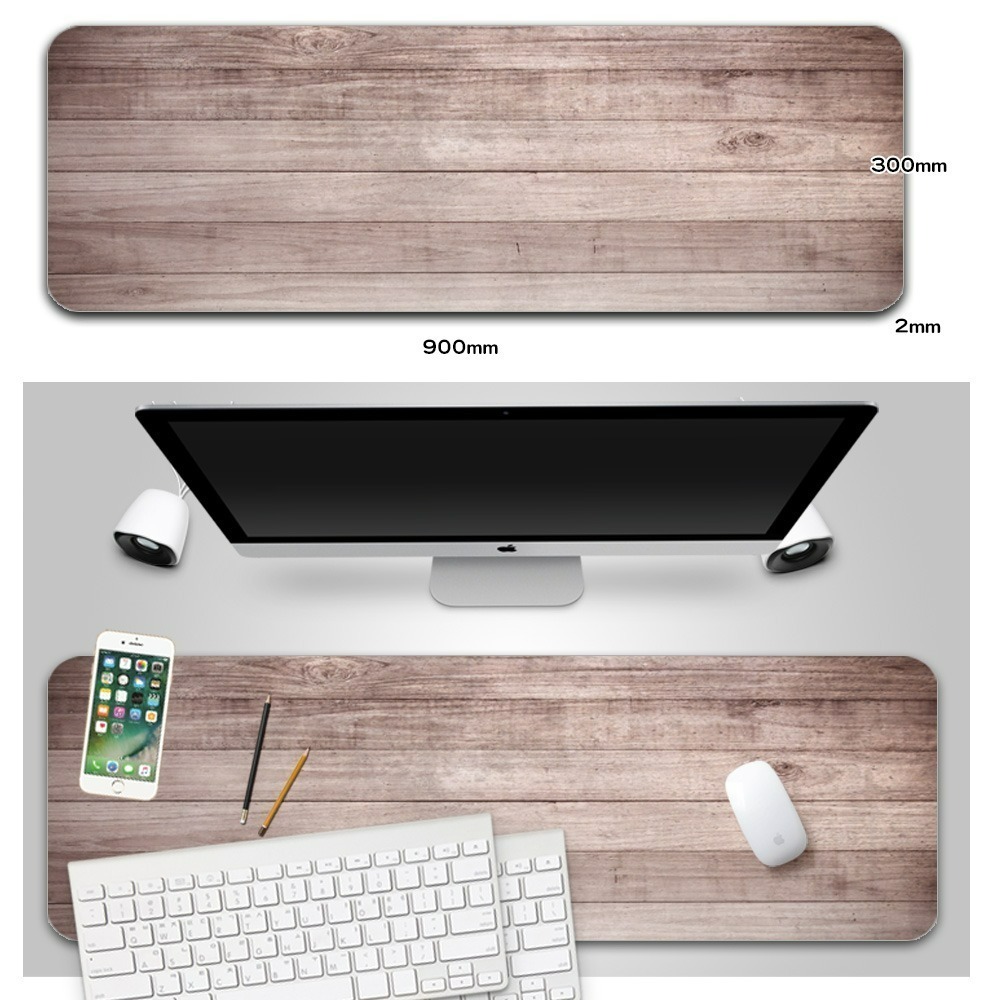 【QIDINA】特大精美仿真大理石/木紋/石牆防滑滑鼠辦公墊/滑鼠墊-細節圖5