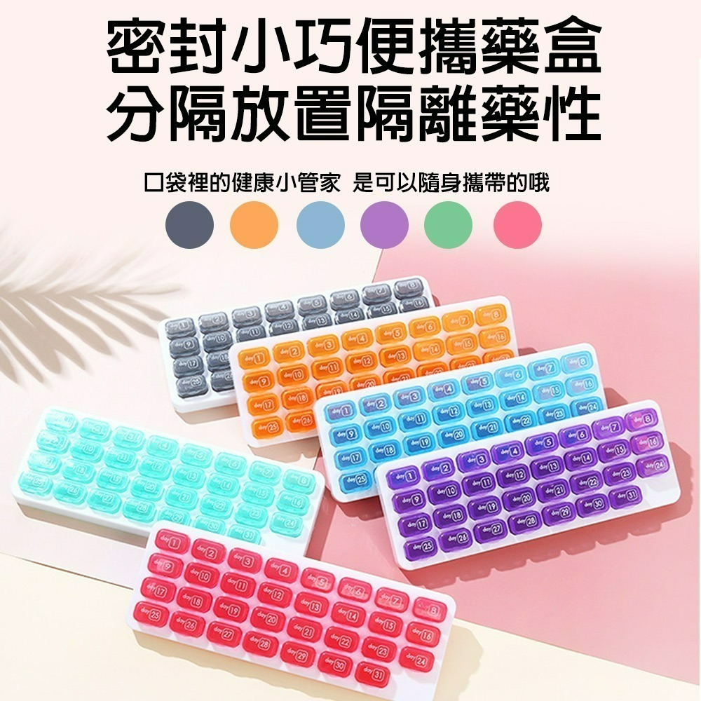【QIDINA】鍵盤式31格藥物保健品獨立收納盒 / 藥盒一週 分藥盒 獨立藥盒 密封藥盒 藥盒七日 攜帶藥盒 裝藥盒-細節圖3