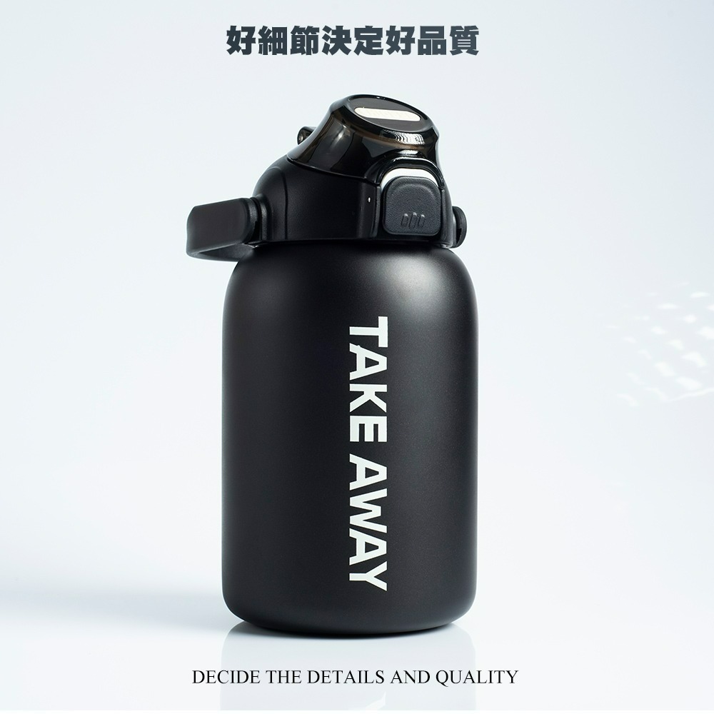 【QIDINA】高顏值大容量304不鏽鋼保溫杯850ml / 吸管保溫杯 手提保溫杯 提把保溫杯 保溫杯 保溫瓶-細節圖2
