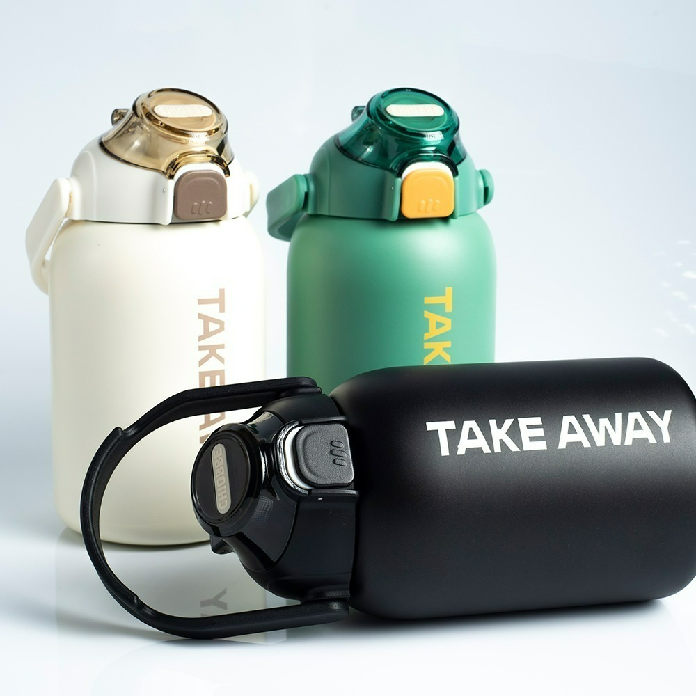 【QIDINA】高顏值大容量304不鏽鋼保溫杯850ml / 吸管保溫杯 手提保溫杯 提把保溫杯 保溫杯 保溫瓶-細節圖6