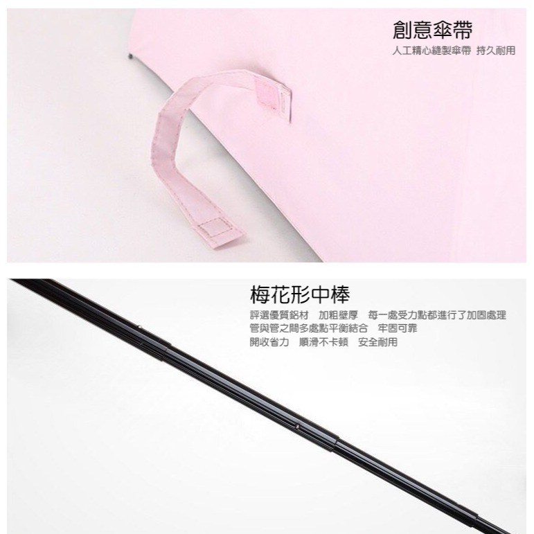 【QIDINA】質感抗UV摺疊自動傘 / 黑膠 防曬 安全 降溫黑膠8骨 雨具 雨傘 陽傘 遮陽傘 伸縮傘 摺疊傘-細節圖9