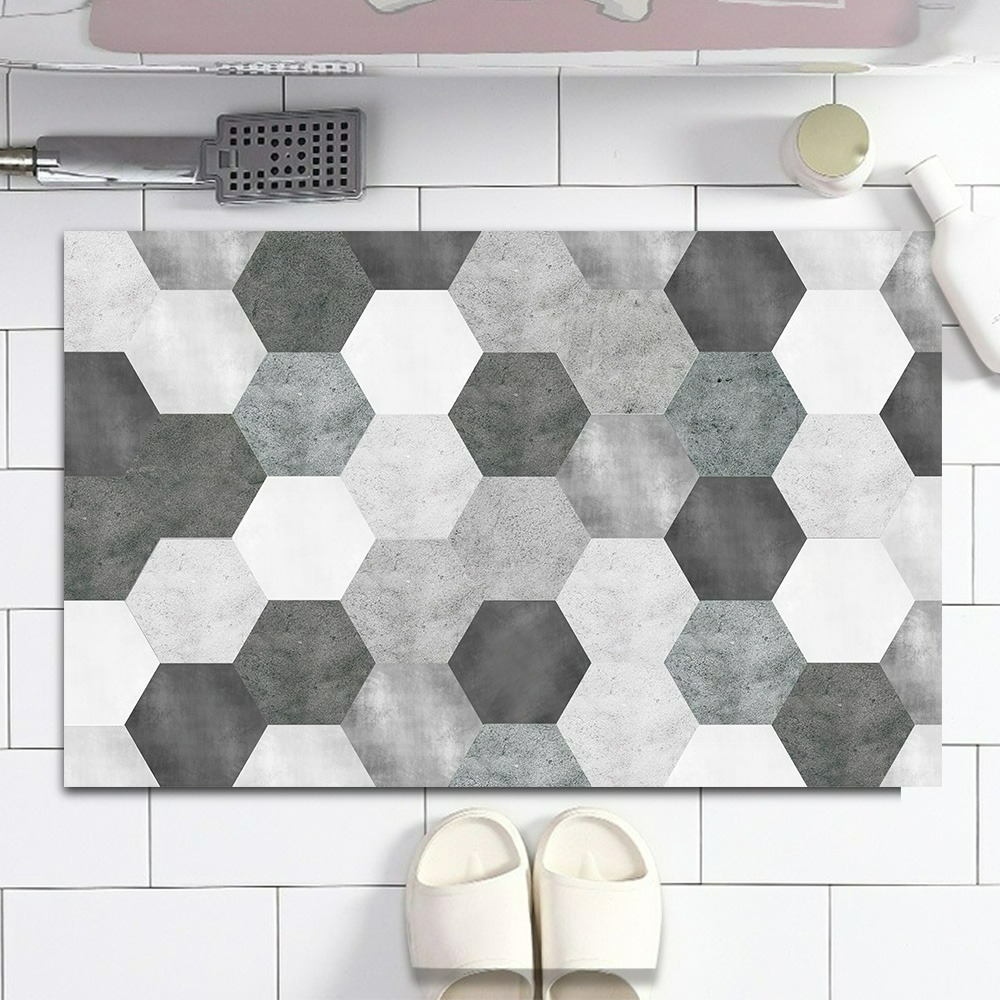 【QIDINA】台灣獨家設計硅藻土吸水軟地墊超止滑地墊40*60-細節圖5