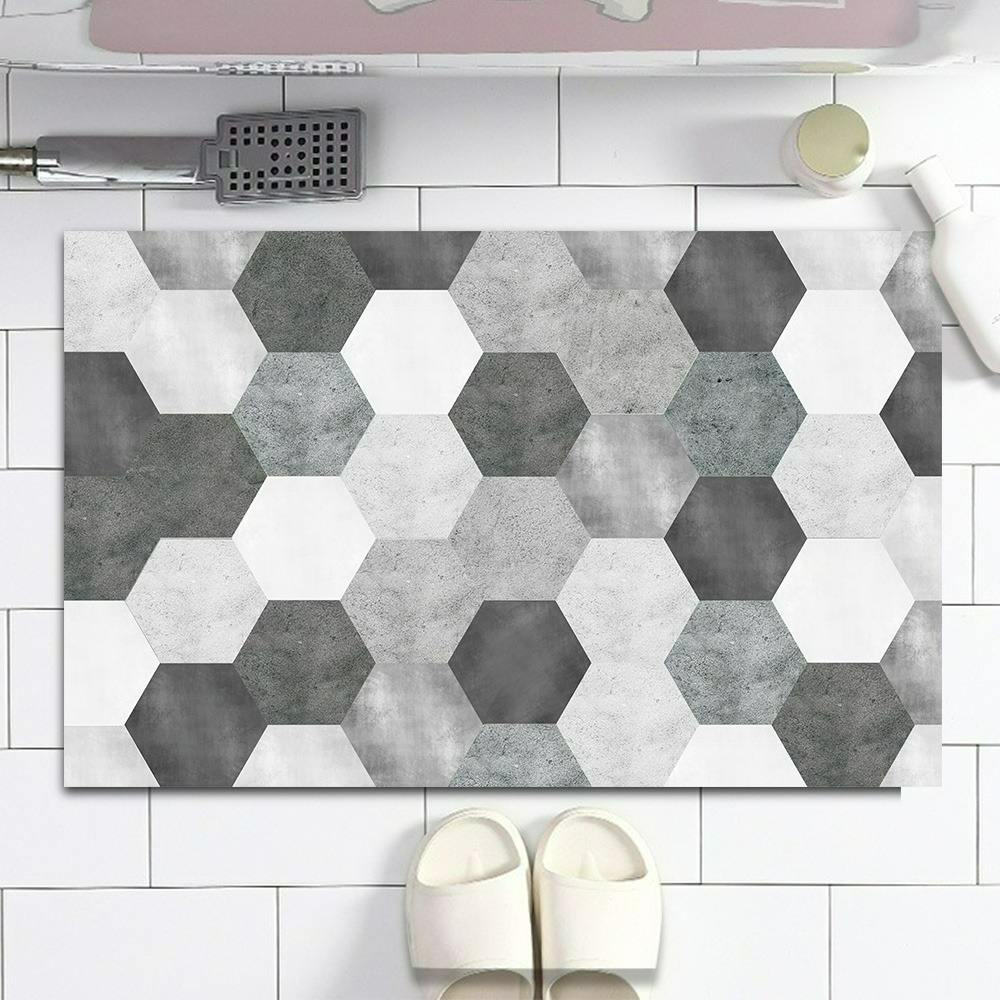 【QIDINA】台灣獨家設計硅藻土吸水軟地墊超止滑地墊40*60-細節圖5