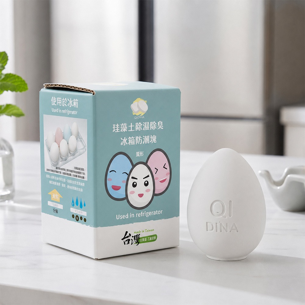 【QIDINA】純手工彩色冰箱除臭珪藻土造型蛋 / 硅藻土 矽藻土 除臭 防潮 除濕 彩蛋 復活節 禮物-細節圖4