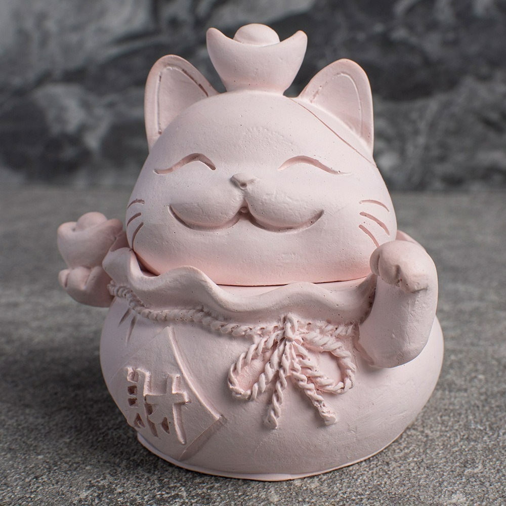 【QIDINA】MIT五行開運貓除濕防霉珪藻土香氛-贈香氛精油 / 招財貓 招財擺飾  開運 入宅擺件 防潮 除濕 風水-規格圖10