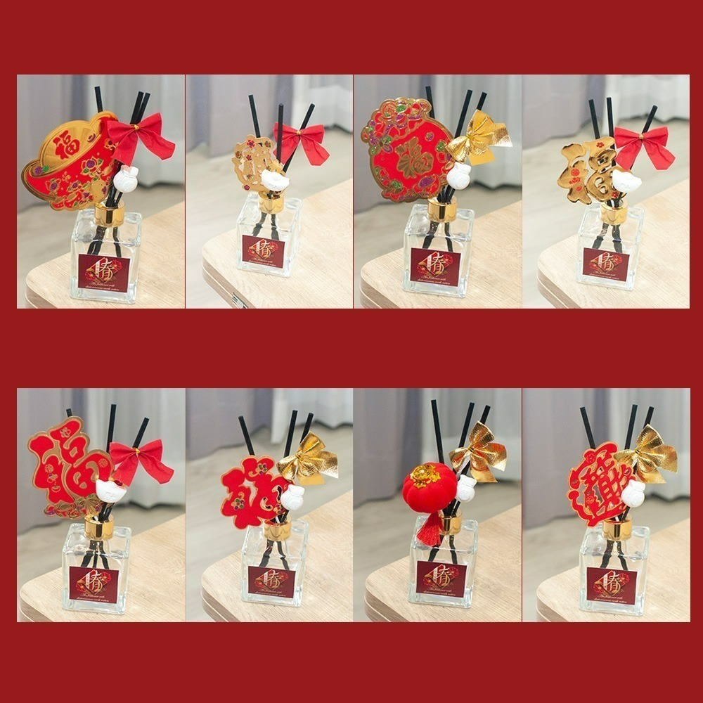 【QIDINA】專利箔金招財香氛珪藻土擴香瓶200ml 無酒精配方 / 過年 賀年 新年送禮-細節圖6