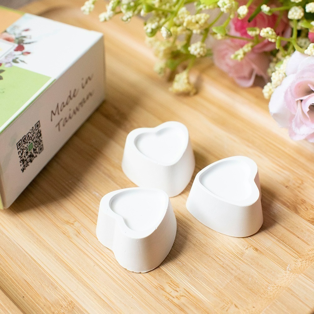 【QIDINA】MIT甜心型珪藻土除臭防潮塊 (1組3入) / 珪藻土 矽藻土 吸水墊 硅藻土擴香石 瞬間吸水 小愛心-細節圖8