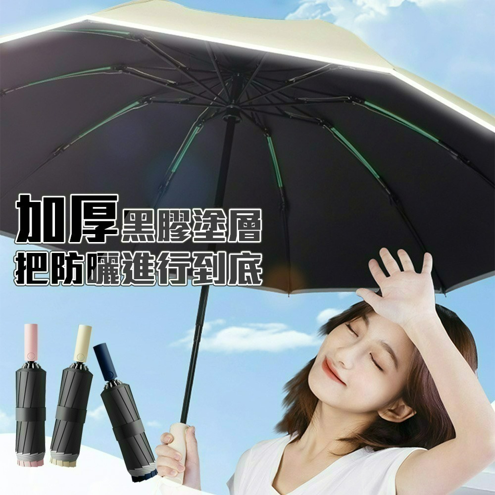【QIDINA】升級24骨反向摺疊反光條自動傘-C / 雨傘 反向傘 反向自動傘 摺疊傘 折疊傘 折疊雨傘 大雨傘-細節圖7