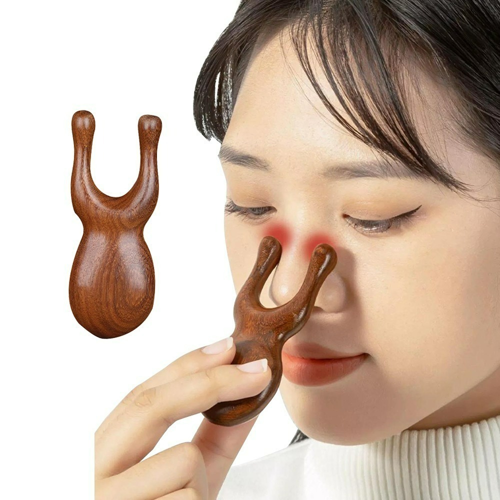 【QIDINA】多功能檀木放鬆臉部指壓穴位按摩棒-C / 頭皮按摩梳 眼部按摩 按摩梳子 刮痧棒 肩頸按摩 頸部按摩-細節圖7