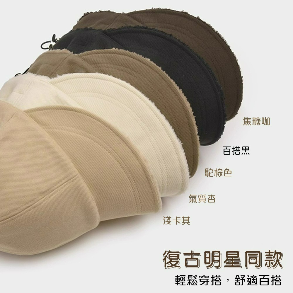 【QIDINA】時尚羊羔絨保暖雙面可戴鴨舌帽-U / 冬天帽子 遮陽帽 防曬帽 棒球帽 運動帽 帽子女 鴨舌漁夫帽 防曬-細節圖2