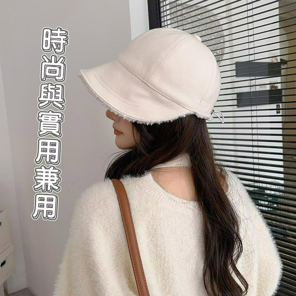 【QIDINA】時尚羊羔絨保暖雙面可戴鴨舌帽-U / 冬天帽子 遮陽帽 防曬帽 棒球帽 運動帽 帽子女 鴨舌漁夫帽 防曬-細節圖6