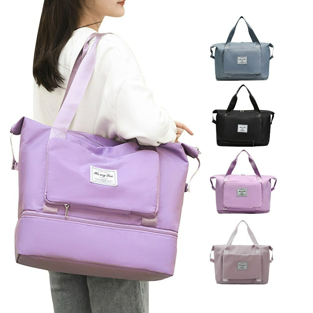 【QIDINA】大容量可收納可加大多功能旅行袋-B / 單肩包 收納包 側背包包女 斜背包女 手提包 行李包 旅行包-細節圖7