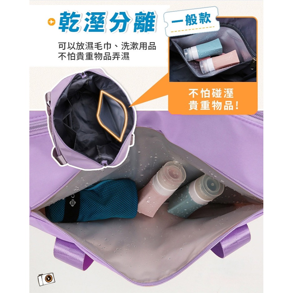 【QIDINA】大容量可收納可加大多功能旅行袋-B / 單肩包 收納包 側背包包女 斜背包女 手提包 行李包 旅行包-細節圖8
