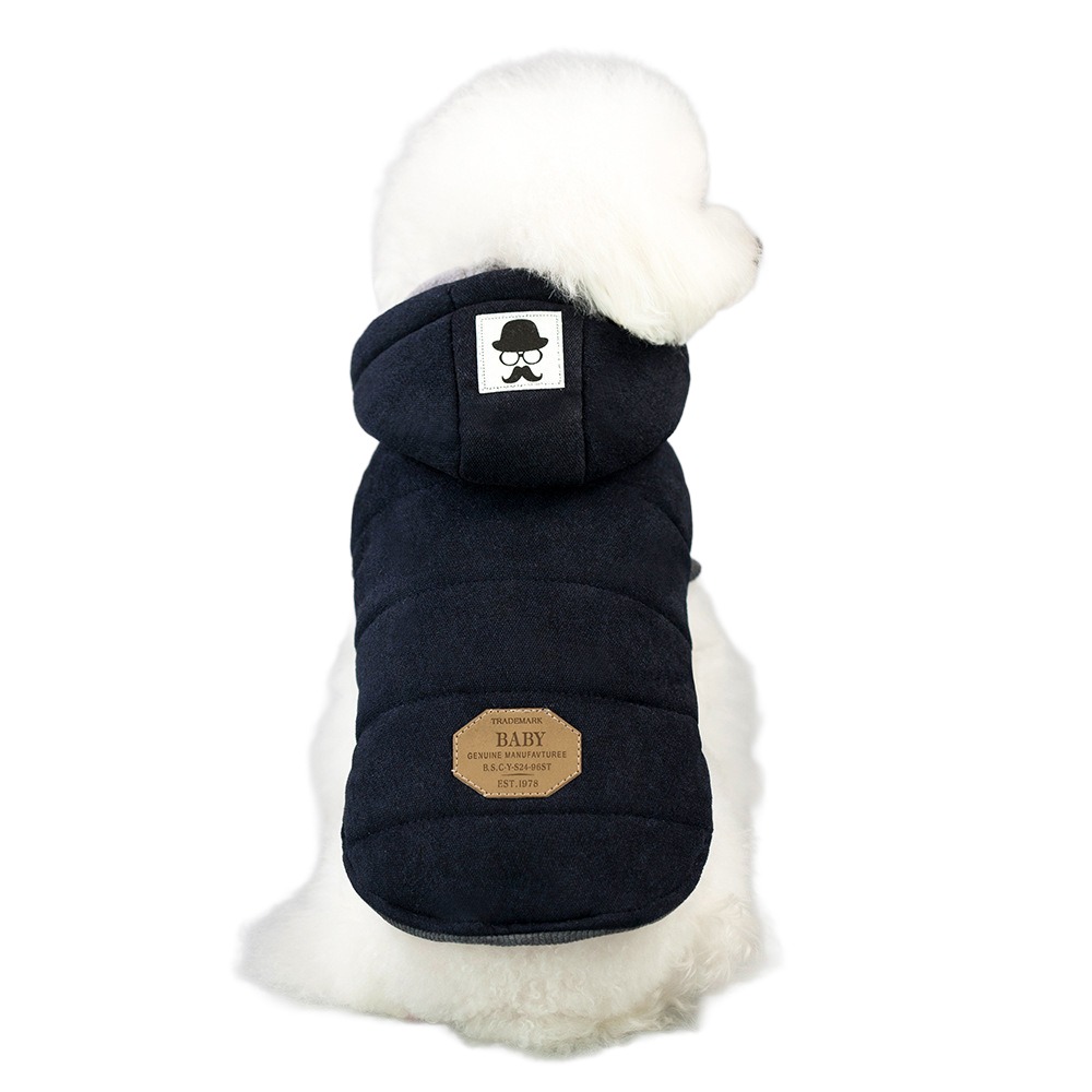 【QIDINA】寵物法蘭羊羔絨連帽鋪棉保暖衣  /  寵物保暖 寵物衣 寵物帥氣 寵物背心 狗衣 狗保暖-規格圖7