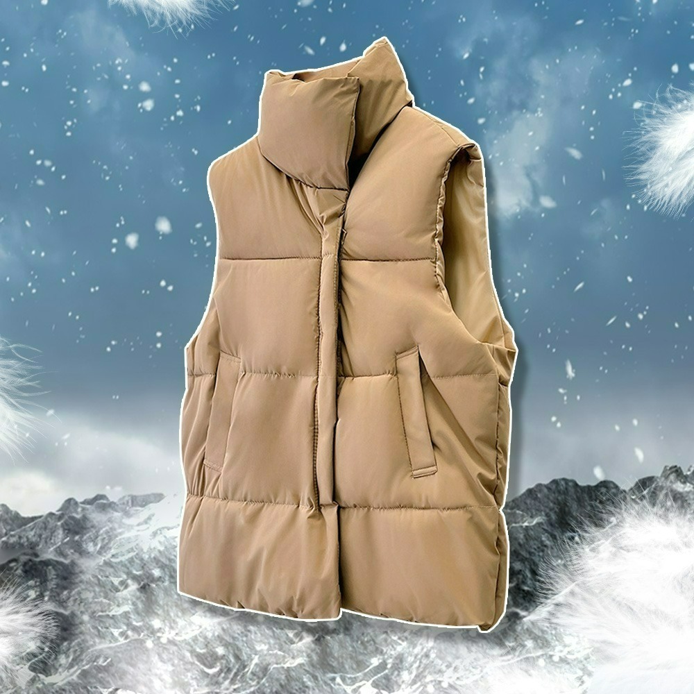 【QIDINA】秋冬必備百搭日系保暖厚羽絨背心-C / 馬甲 鋪棉外套 保暖外套 鋪棉背心 秋冬背心 背心女-規格圖7