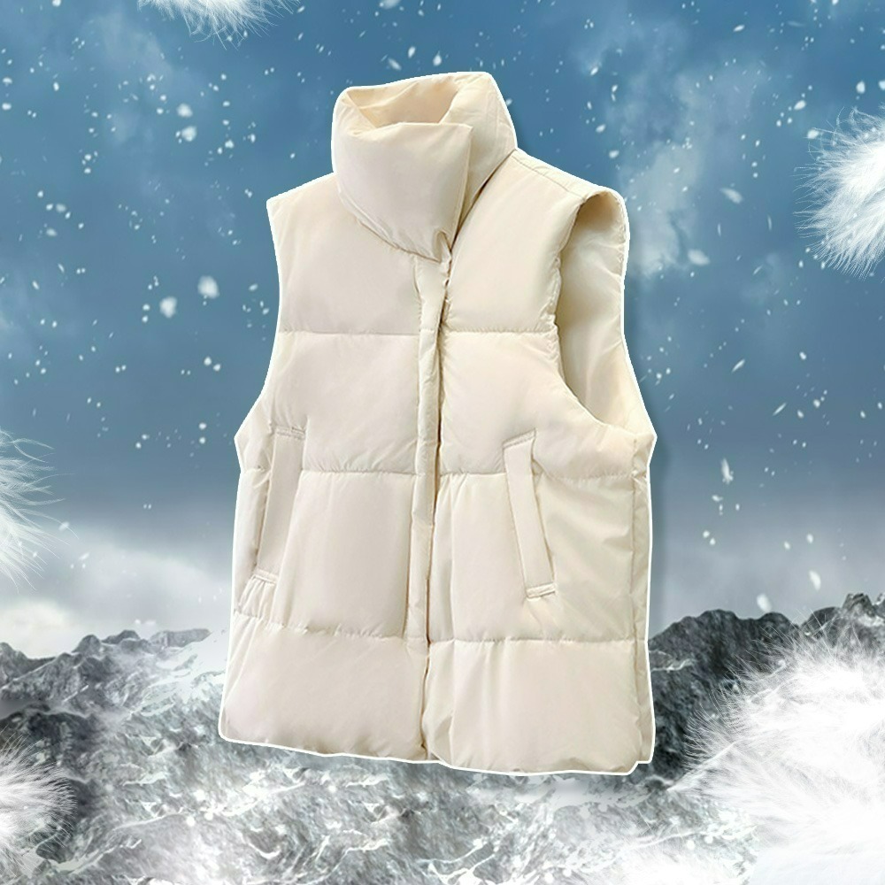 【QIDINA】秋冬必備百搭日系保暖厚羽絨背心-C / 馬甲 鋪棉外套 保暖外套 鋪棉背心 秋冬背心 背心女-規格圖7