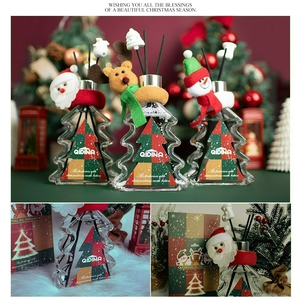 【7-ELEVEN 門市團購】【QIDINA】聖誕狂歡硅藻土聖誕樹香氛擴香瓶 / 聖誕禮物 聖誕節禮物-細節圖4