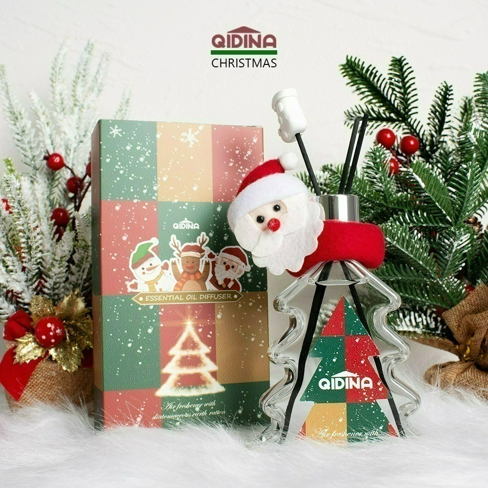 【限時購】【QIDINA】聖誕狂歡硅藻土聖誕樹香氛擴香瓶 / 聖誕禮物 聖誕節禮物-細節圖2