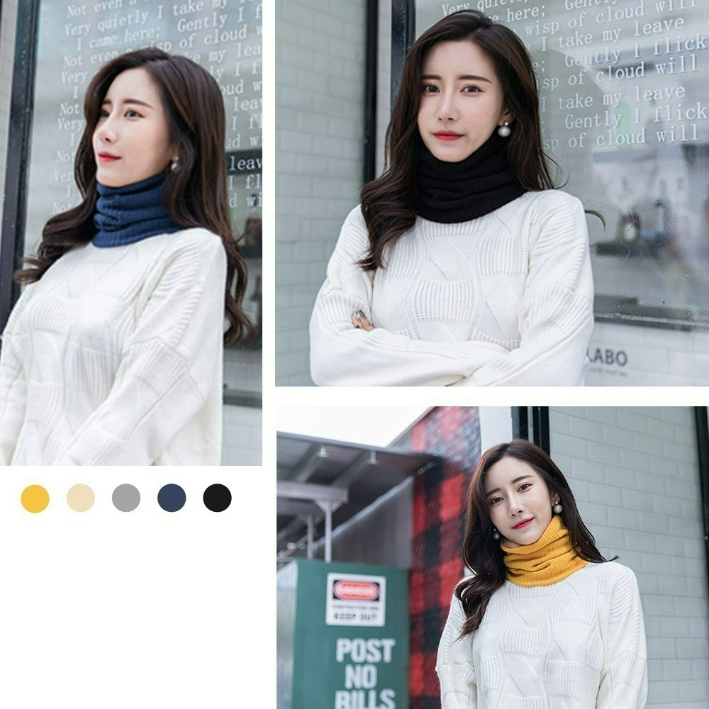 【QIDINA】韓式百搭雙層毛絨超保暖男女圍脖-B / 圍巾 脖圍 頭套 保暖 面罩 帽子 針織圍巾 圍巾女 保暖圍脖-細節圖7