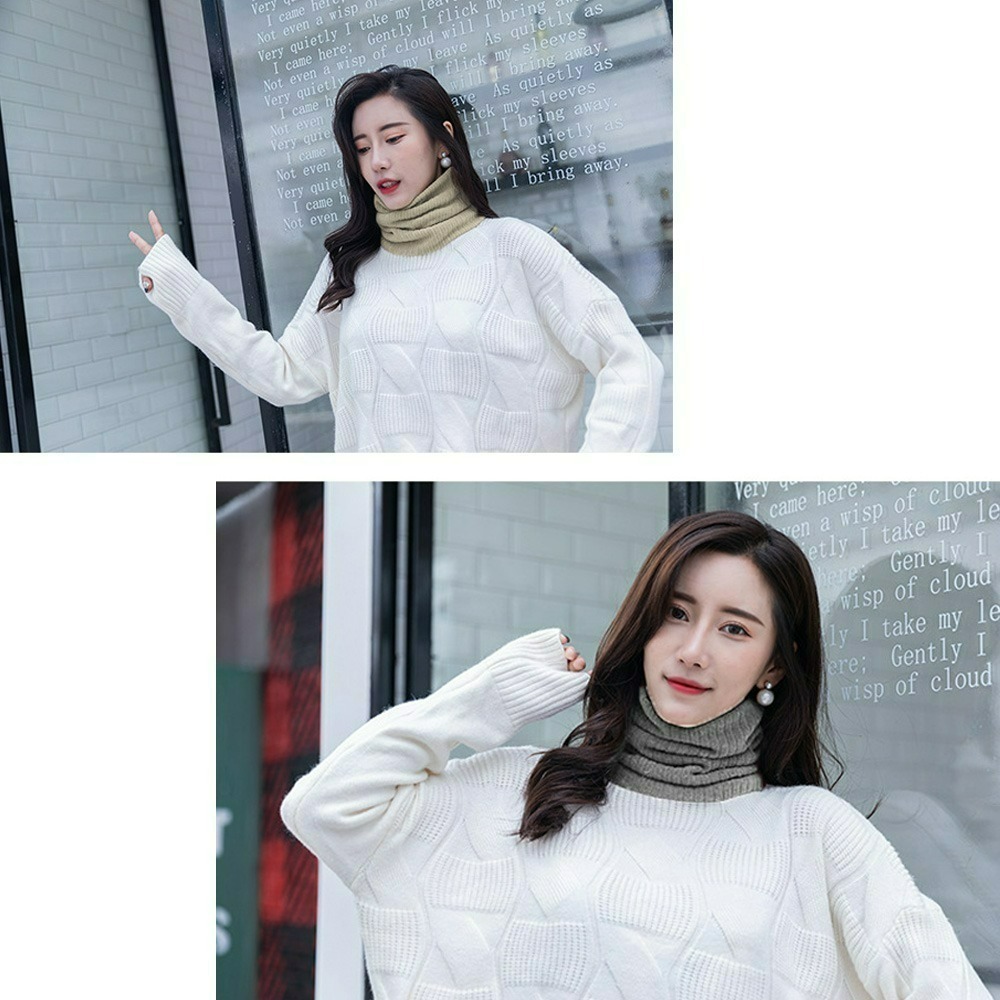 【QIDINA】韓式百搭雙層毛絨超保暖男女圍脖-B / 圍巾 脖圍 頭套 保暖 面罩 帽子 針織圍巾 圍巾女 保暖圍脖-細節圖6