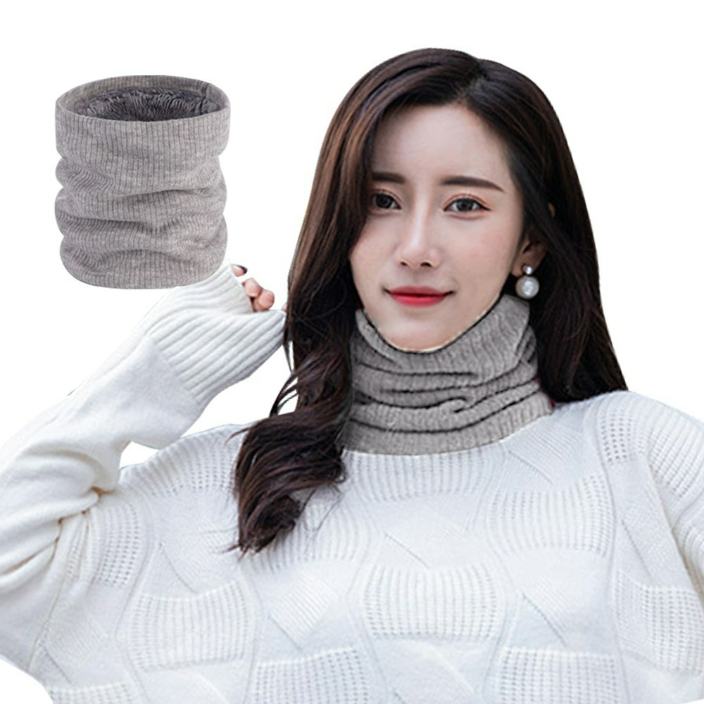 【QIDINA】韓式百搭雙層毛絨超保暖男女圍脖-B / 圍巾 脖圍 頭套 保暖 面罩 帽子 針織圍巾 圍巾女 保暖圍脖-規格圖7